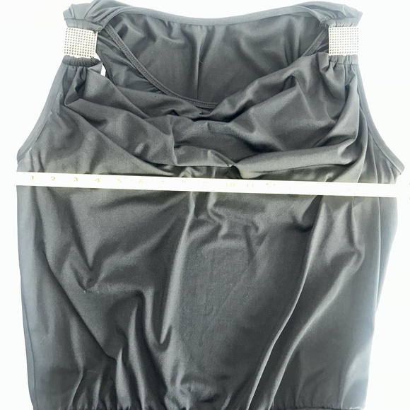 Carmen Marc Valvo Women's Swimwear Swim Top Size Large with gold/black accents - Picture 3 of 5